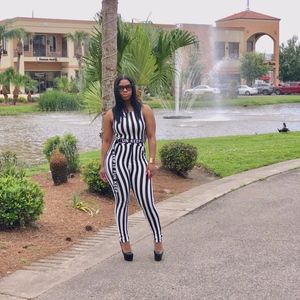 STRIPED JUMPSUIT BELT SEPARATE